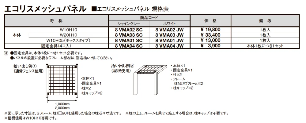 プラスG Gスクリーン エコリスメッシュパネル【2024年版】_価格_1
