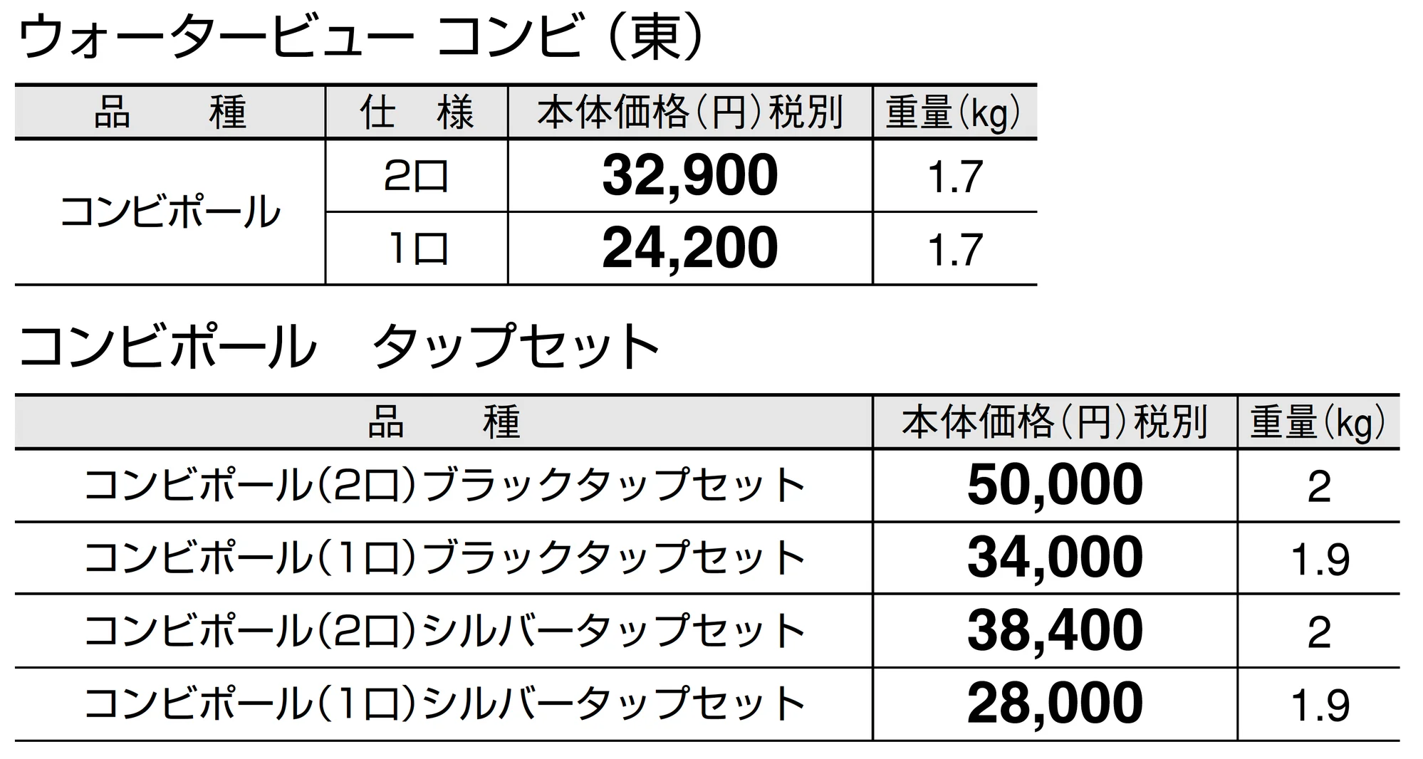 ウォータービュー コンビ【2025年版】_価格_1