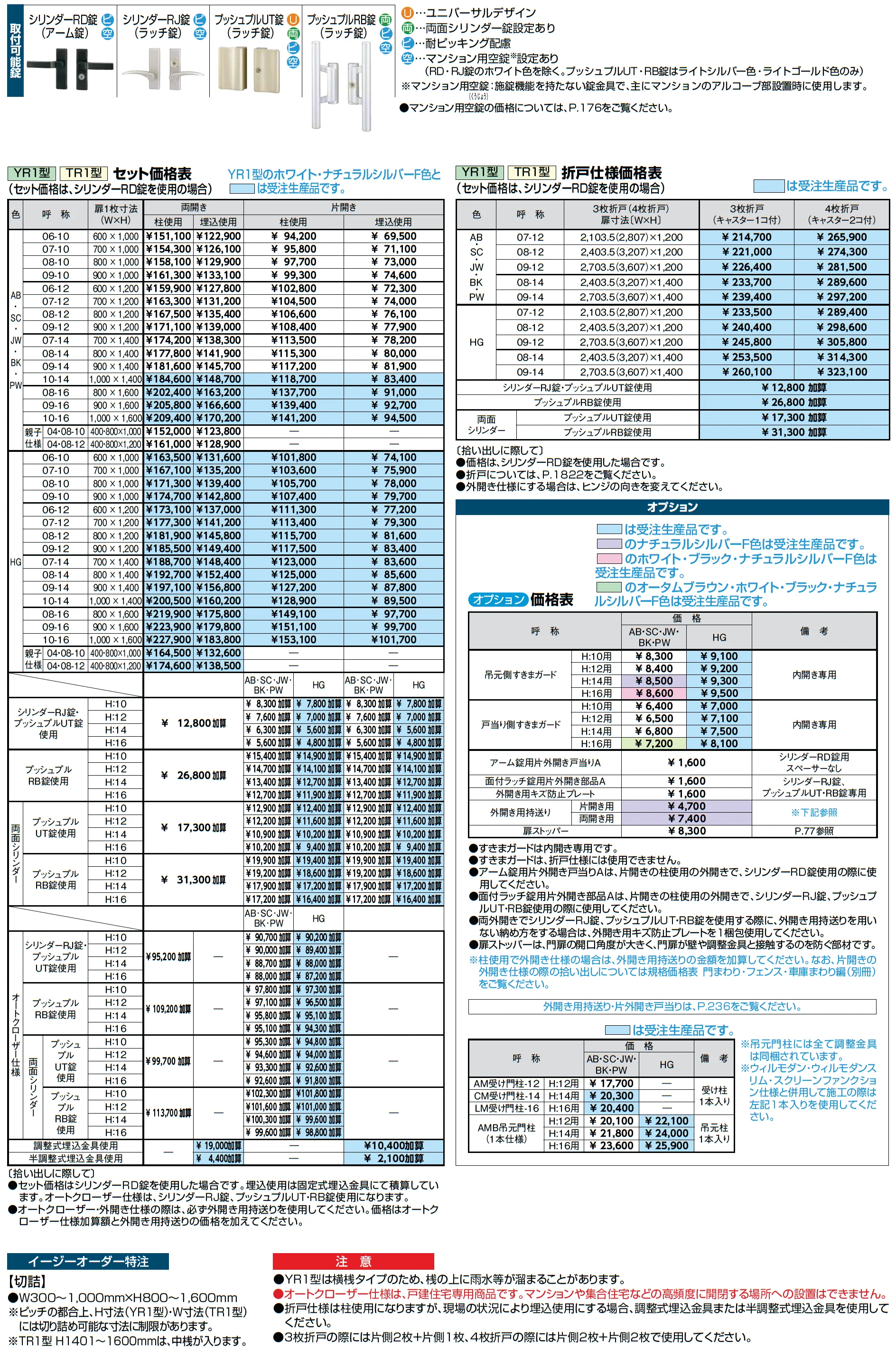 開き門扉AB YR1型_価格_2