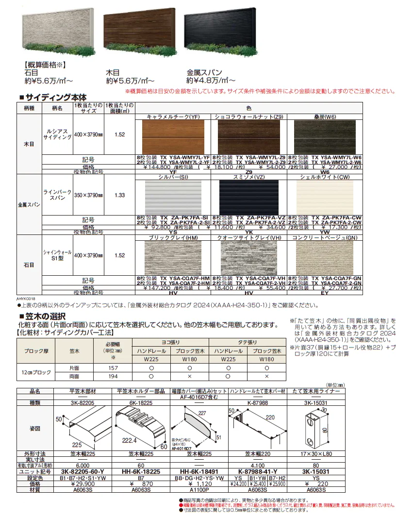 カスタマイズパーツ サイディング（コンクリートブロック化粧材）【2024年版】_価格_1
