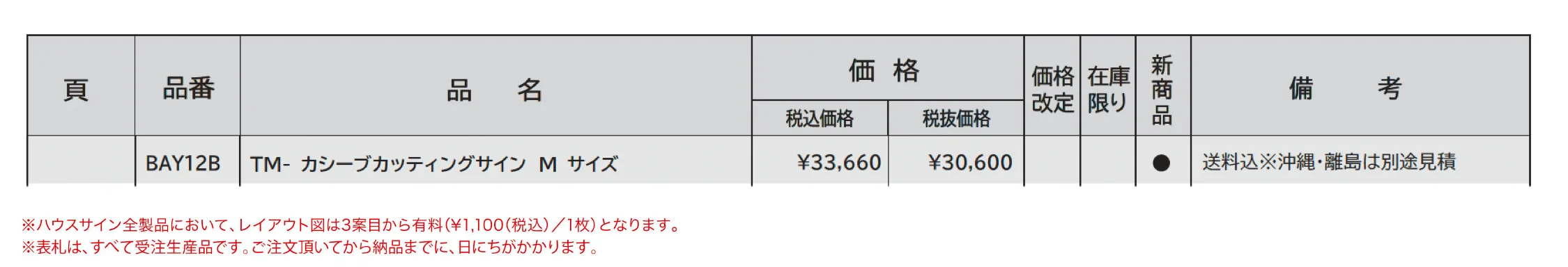 ハウスサイン TM-カシーブカッティングサイン Mサイズ_価格_1