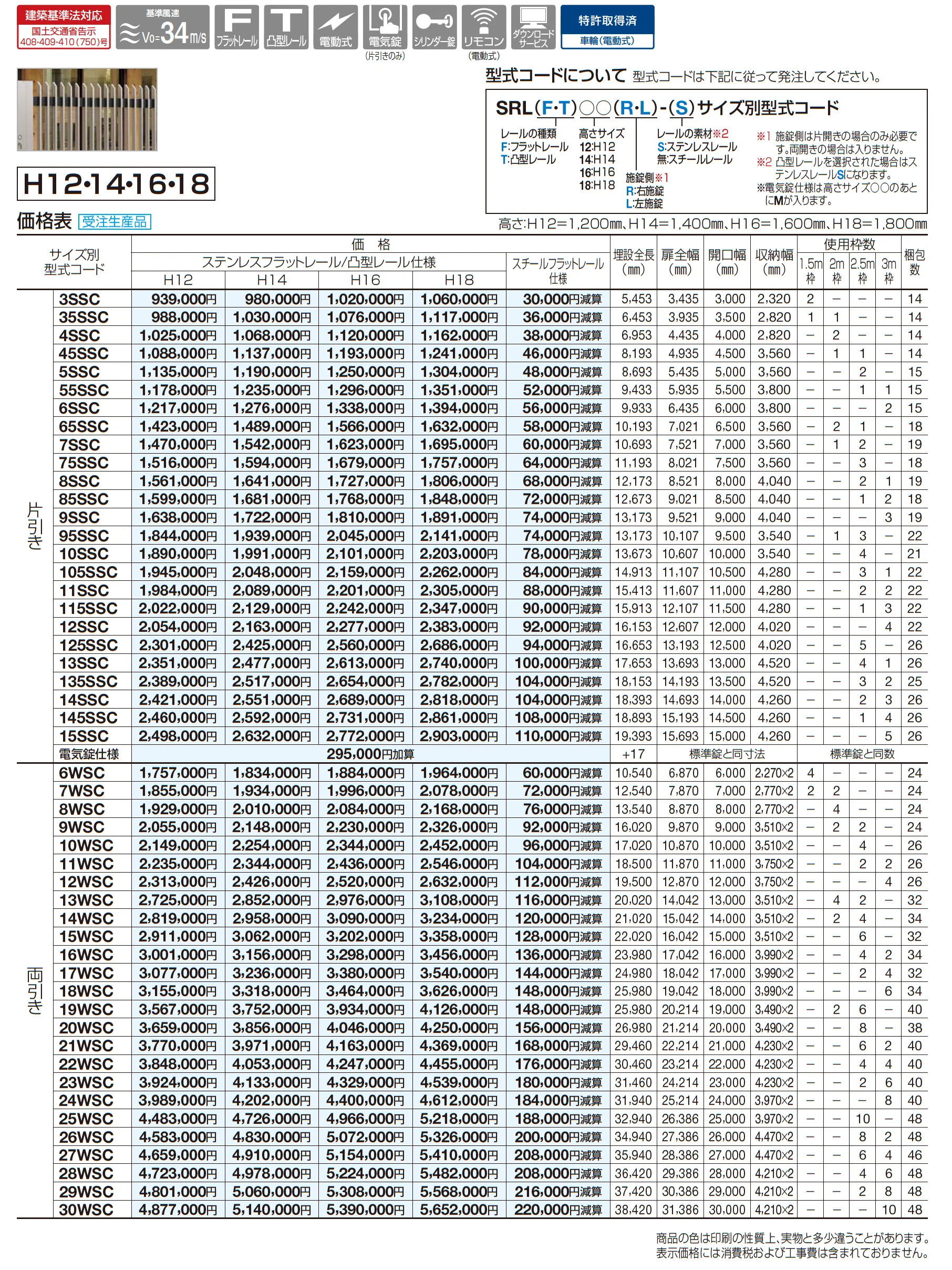 スタックラインSRL型 手動式(全域レール)_価格_1