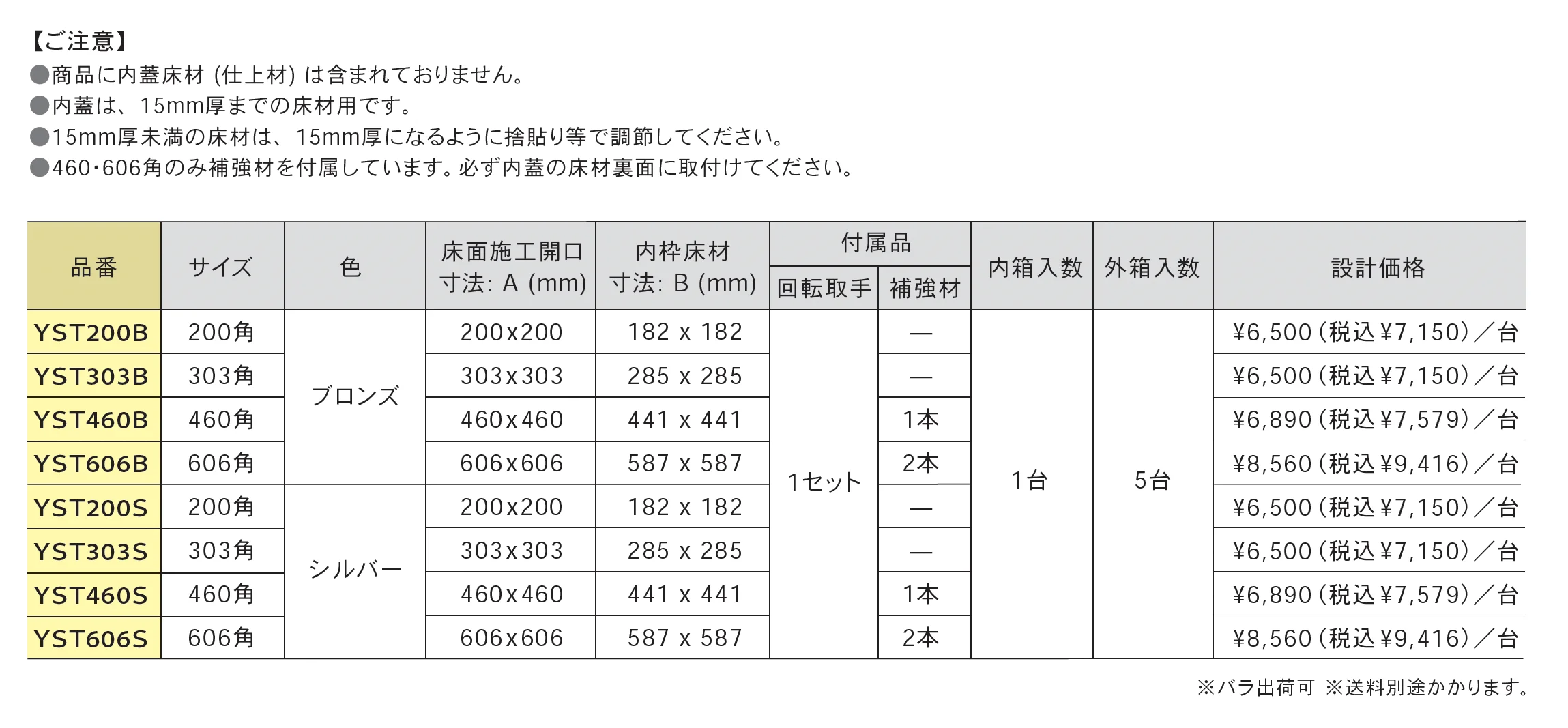 床下点検口_価格_1