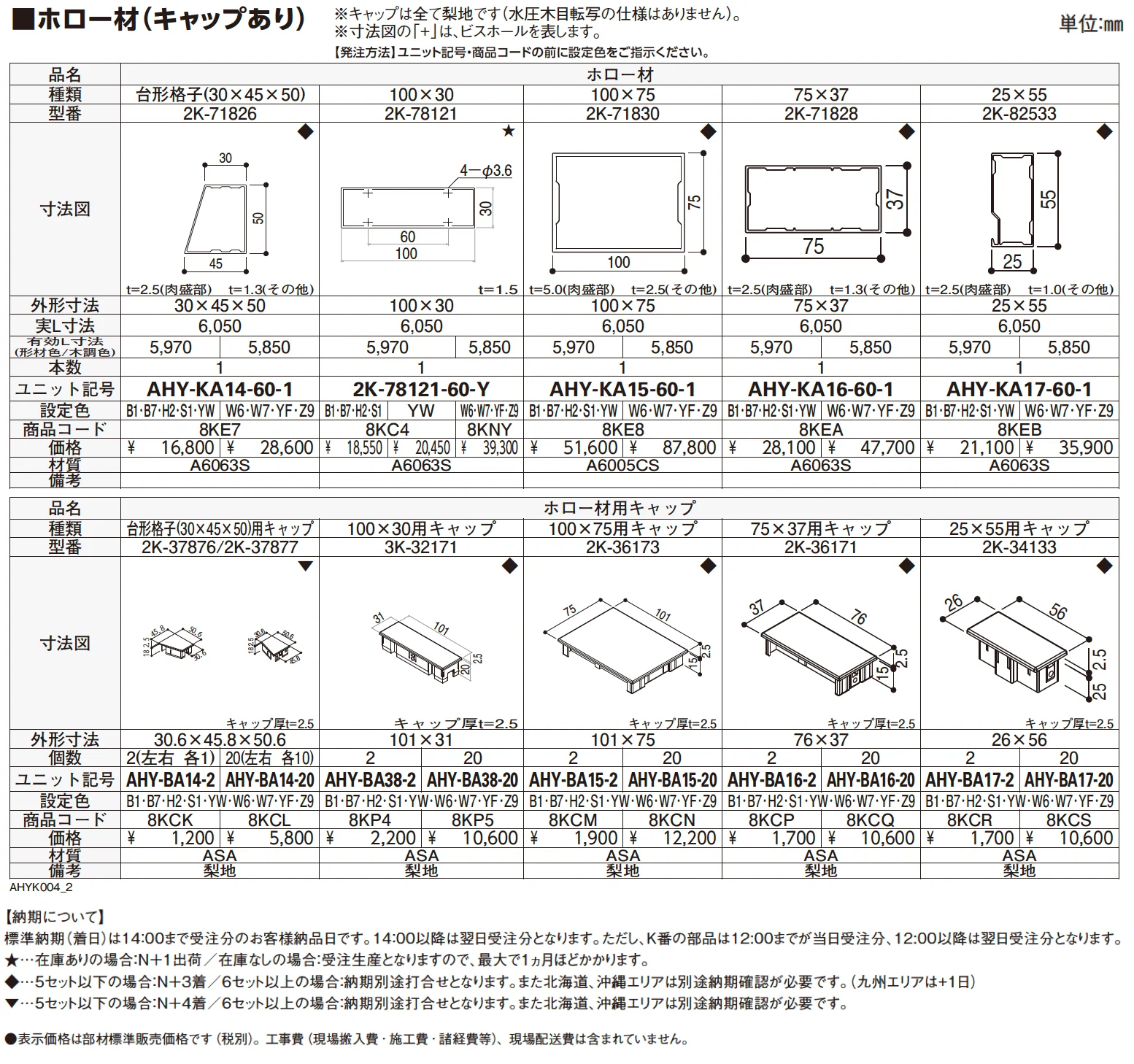 ホロー材【2024年版】_価格_1