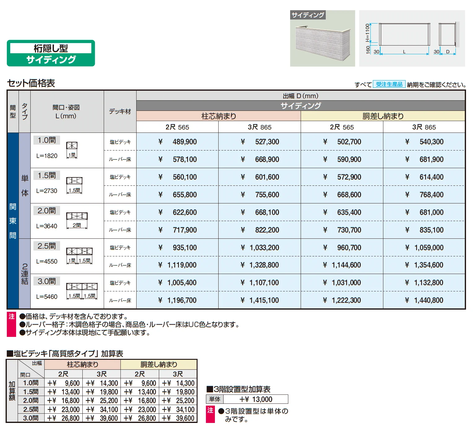 コーデリア(柱なし式 桁隠し型 サイディング)【2025年10月価格改訂版】_価格_1