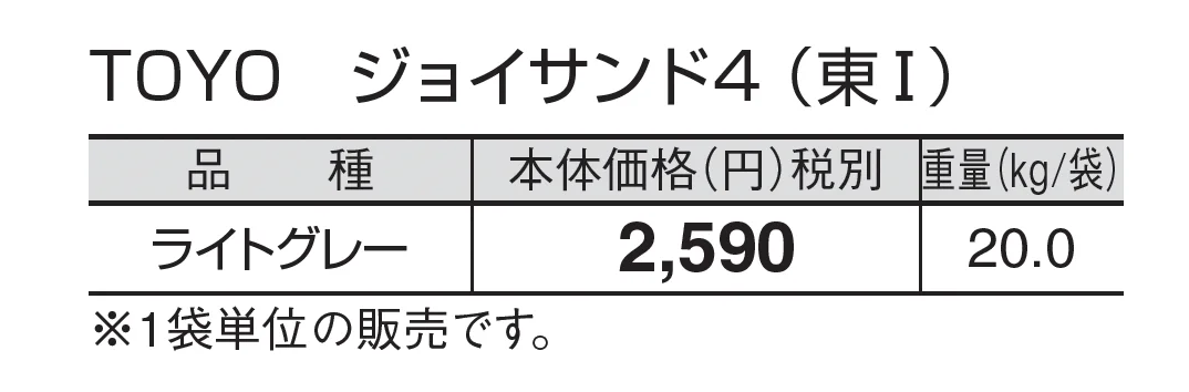 TOYO ジョイサンド4_価格_1