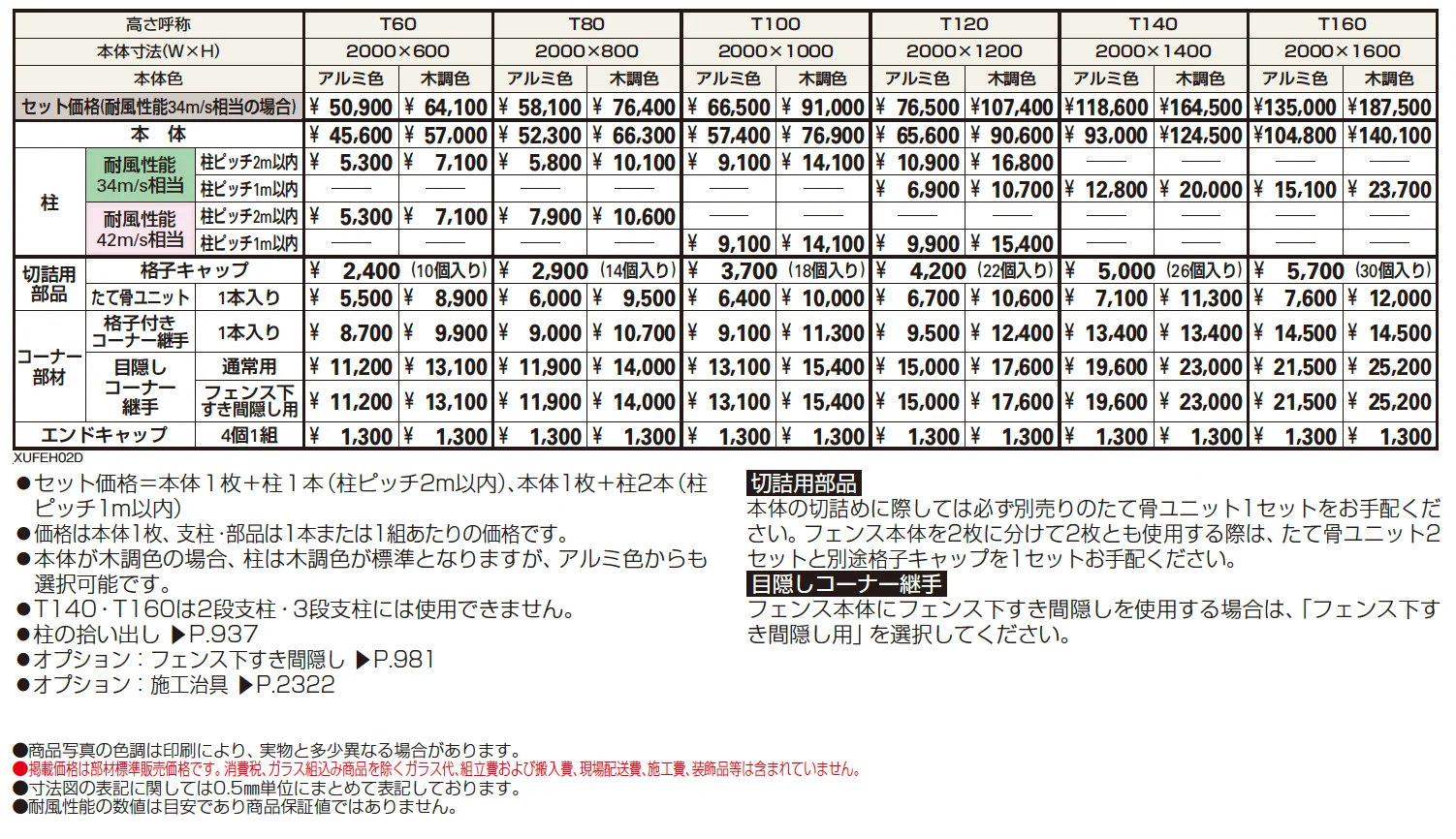 ルシアス フェンスH02型 横板格子【2024年版】_価格_1
