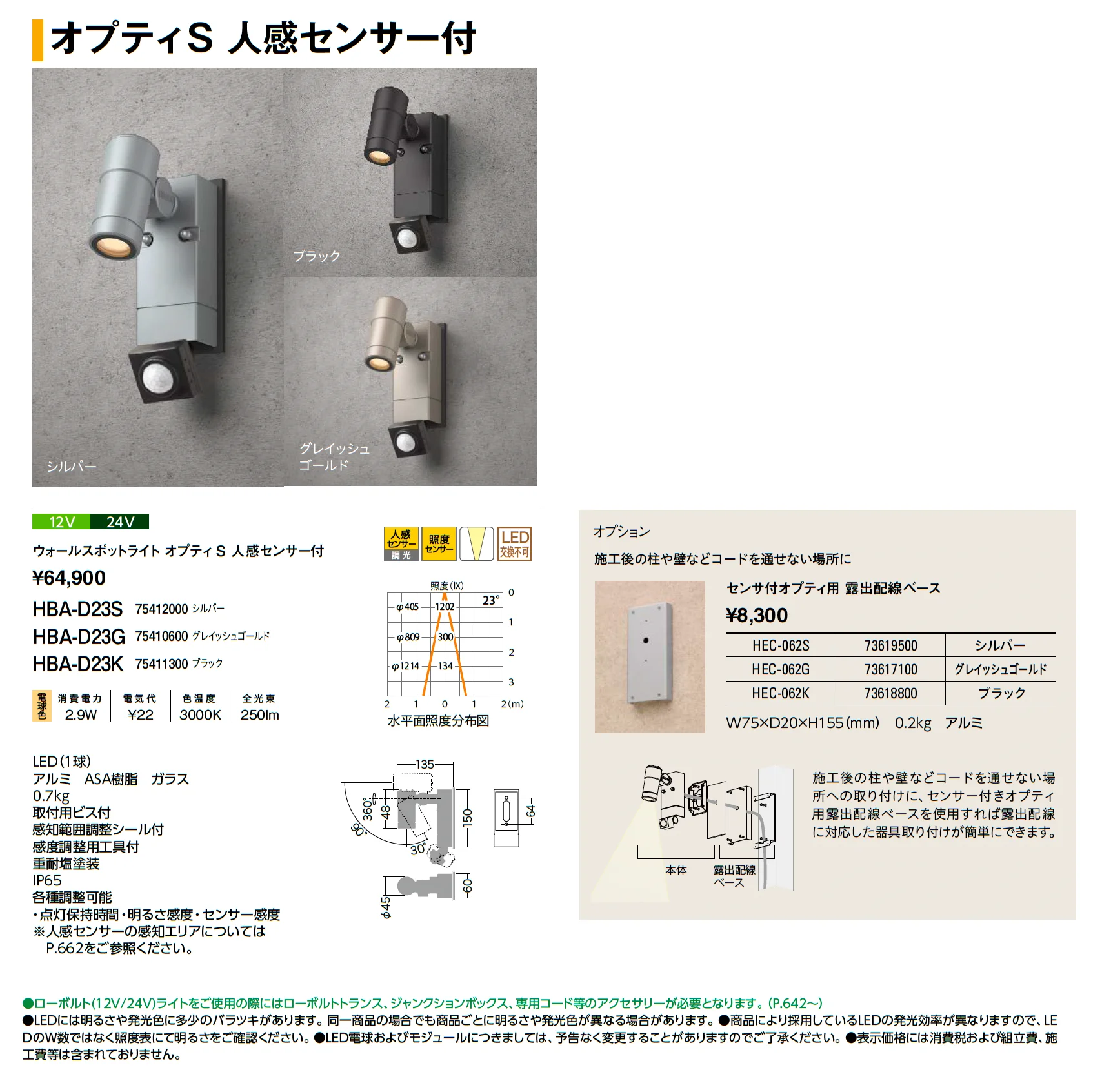 オプティS 人感センサー付_価格_1