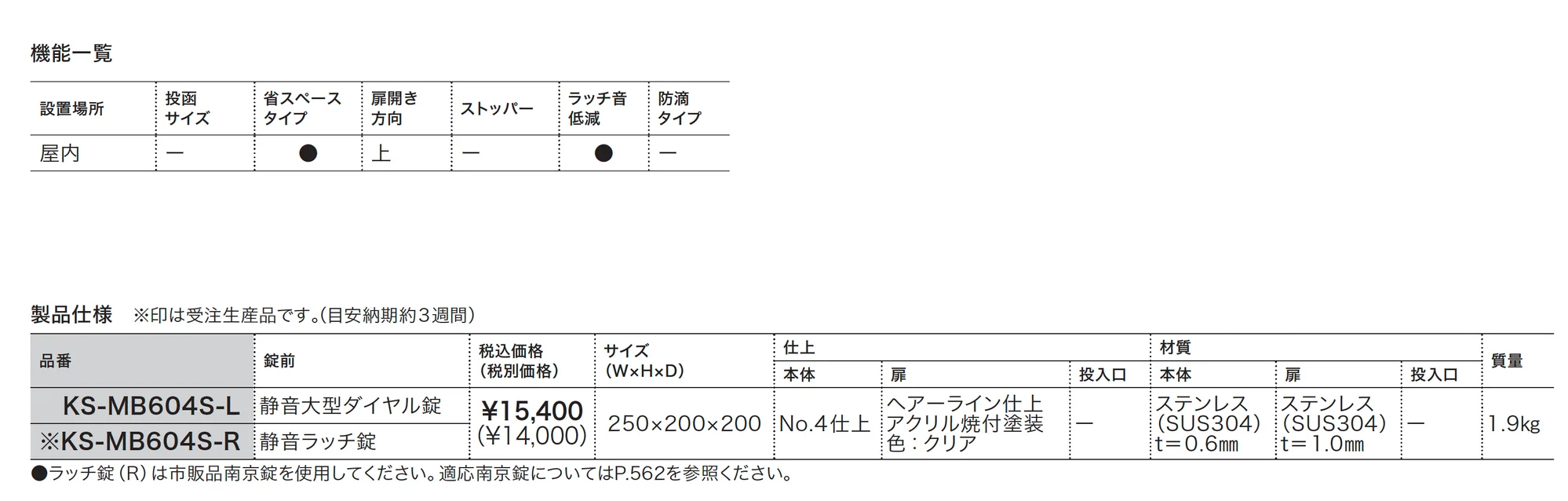 ポスト MB604S_価格_1