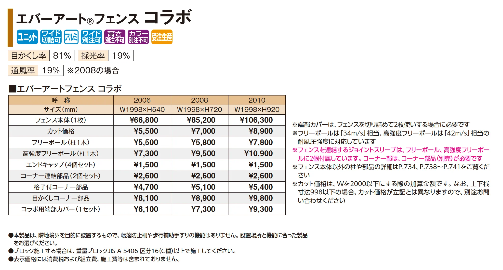 エバーアート®︎フェンス コラボ【2026年版】_価格_1