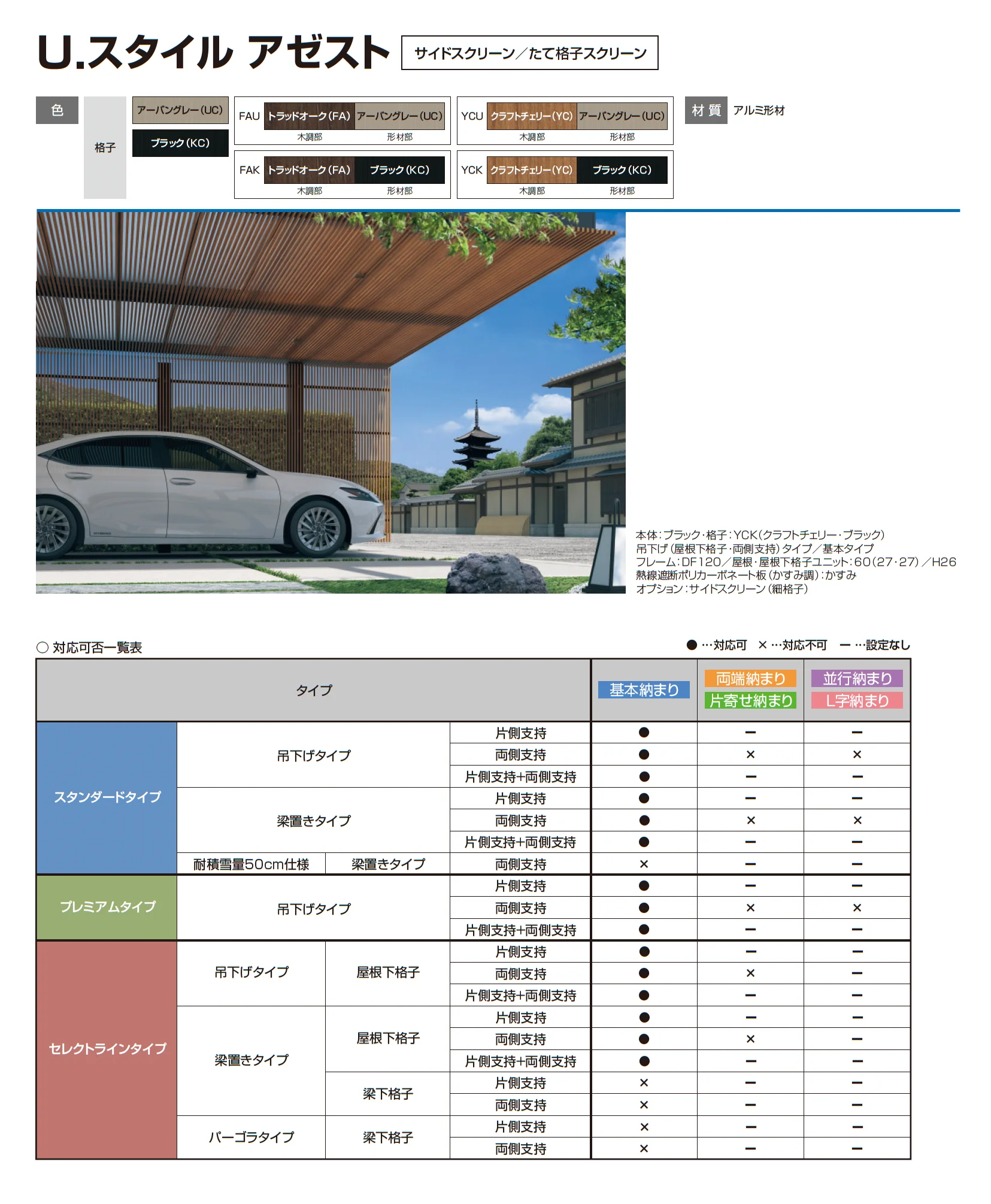 U.スタイル アゼスト スタンダードタイプ 吊下げタイプ(両側支持タイプ)_価格_3