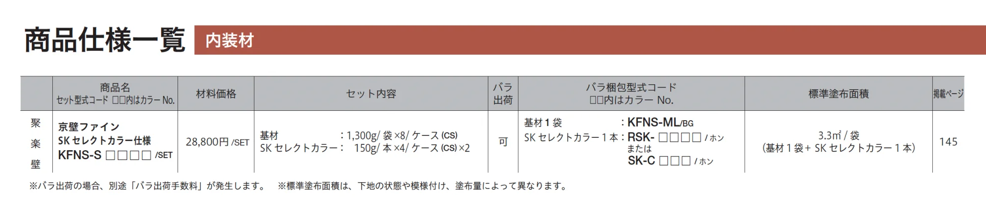 京壁ファイン SKセレクトカラー仕様【2026年3月末 生産終了】_価格_2