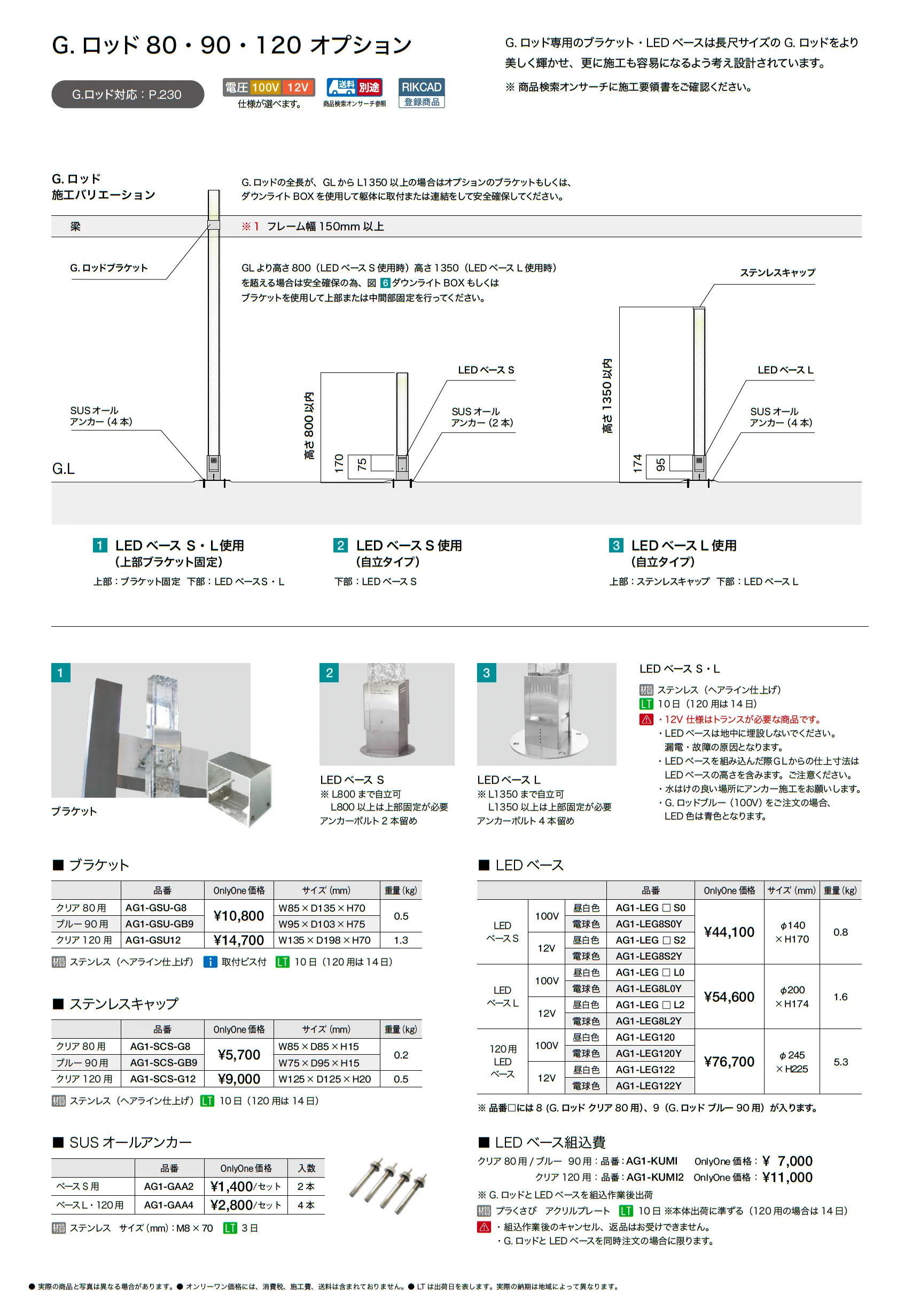 G.ロッド 80/90/120_価格_2