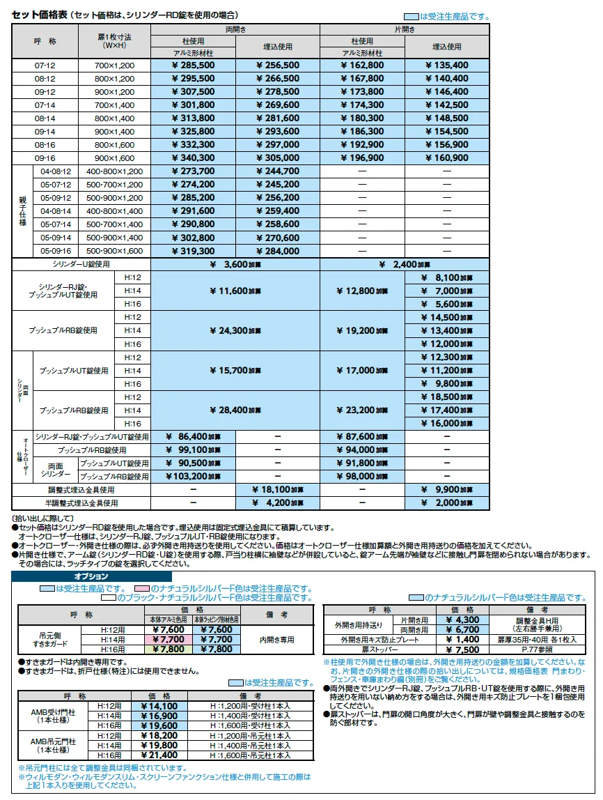 開き門扉AA FM1型(木調)【2023年版】_価格_1
