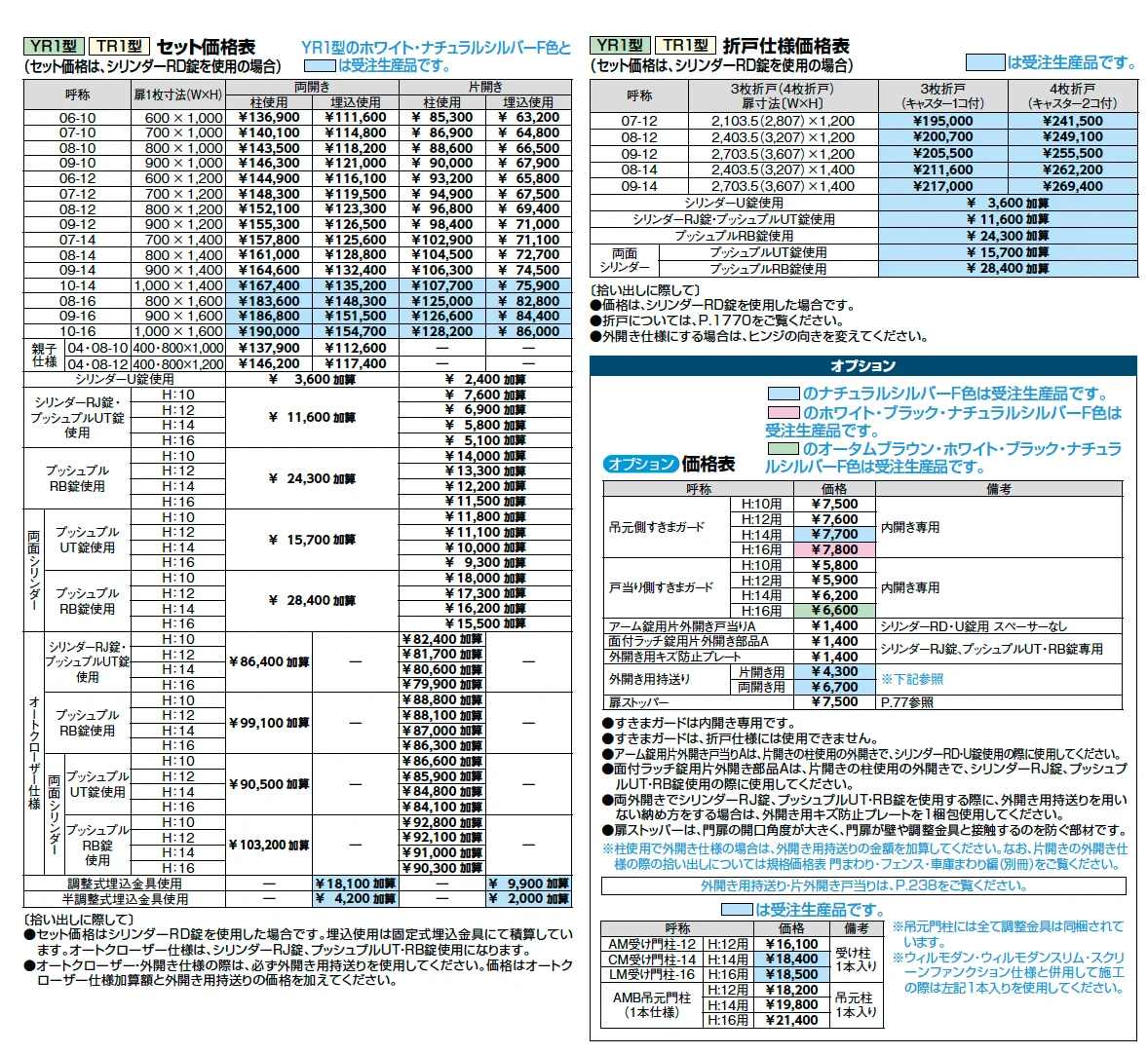 開き門扉AB YR1型【2023年版】_価格_1