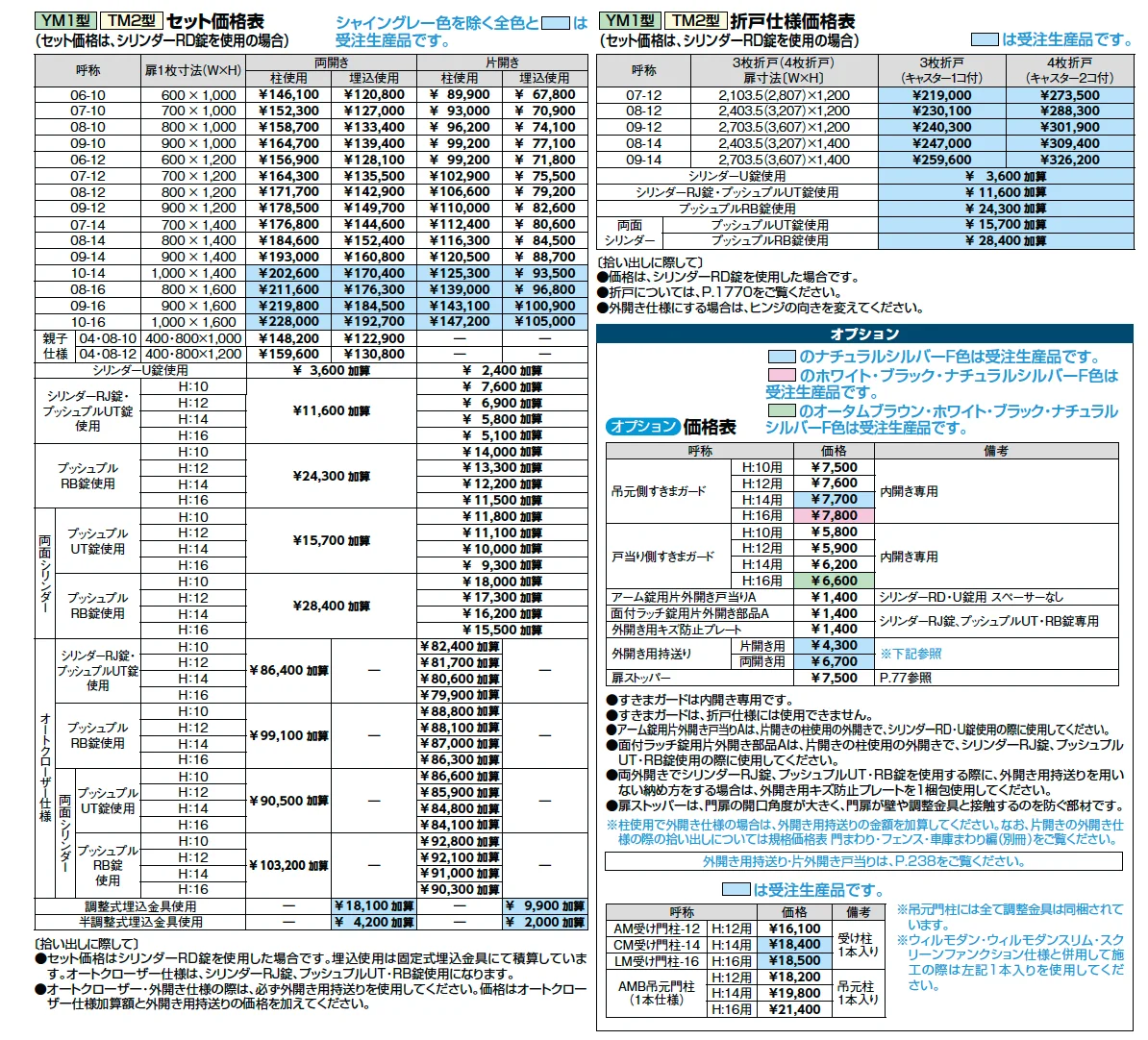 開き門扉AB YM1型【2023年版】_価格_1