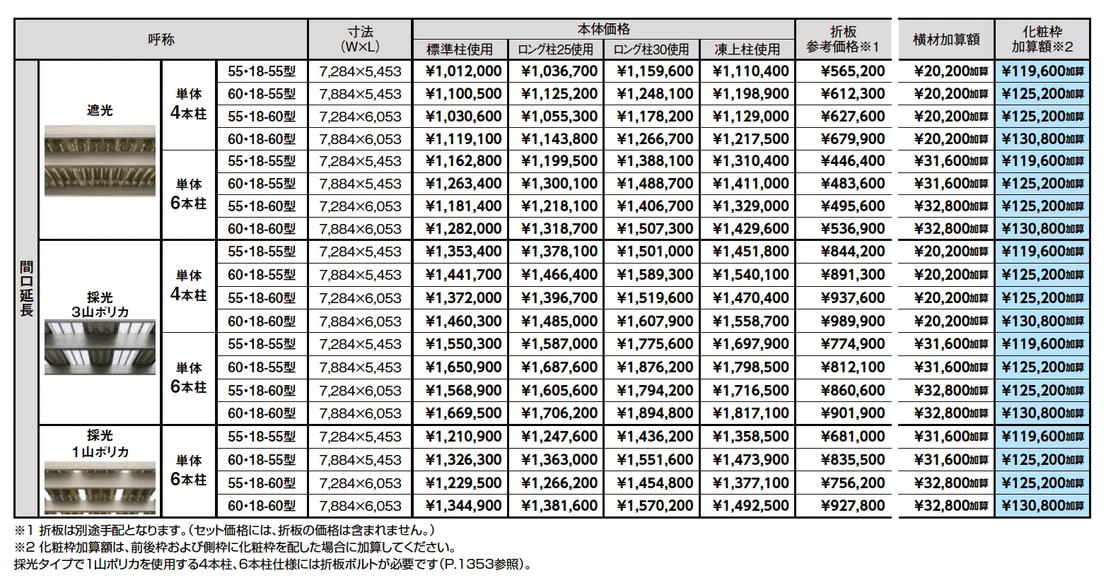 カーポートST 3000タイプ 2台用 間口延長【2023年版】_価格_1