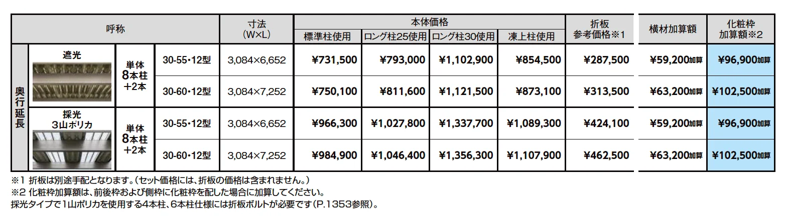 カーポートST 6000タイプ 1台用 奥行延長【2023年版】_価格_1