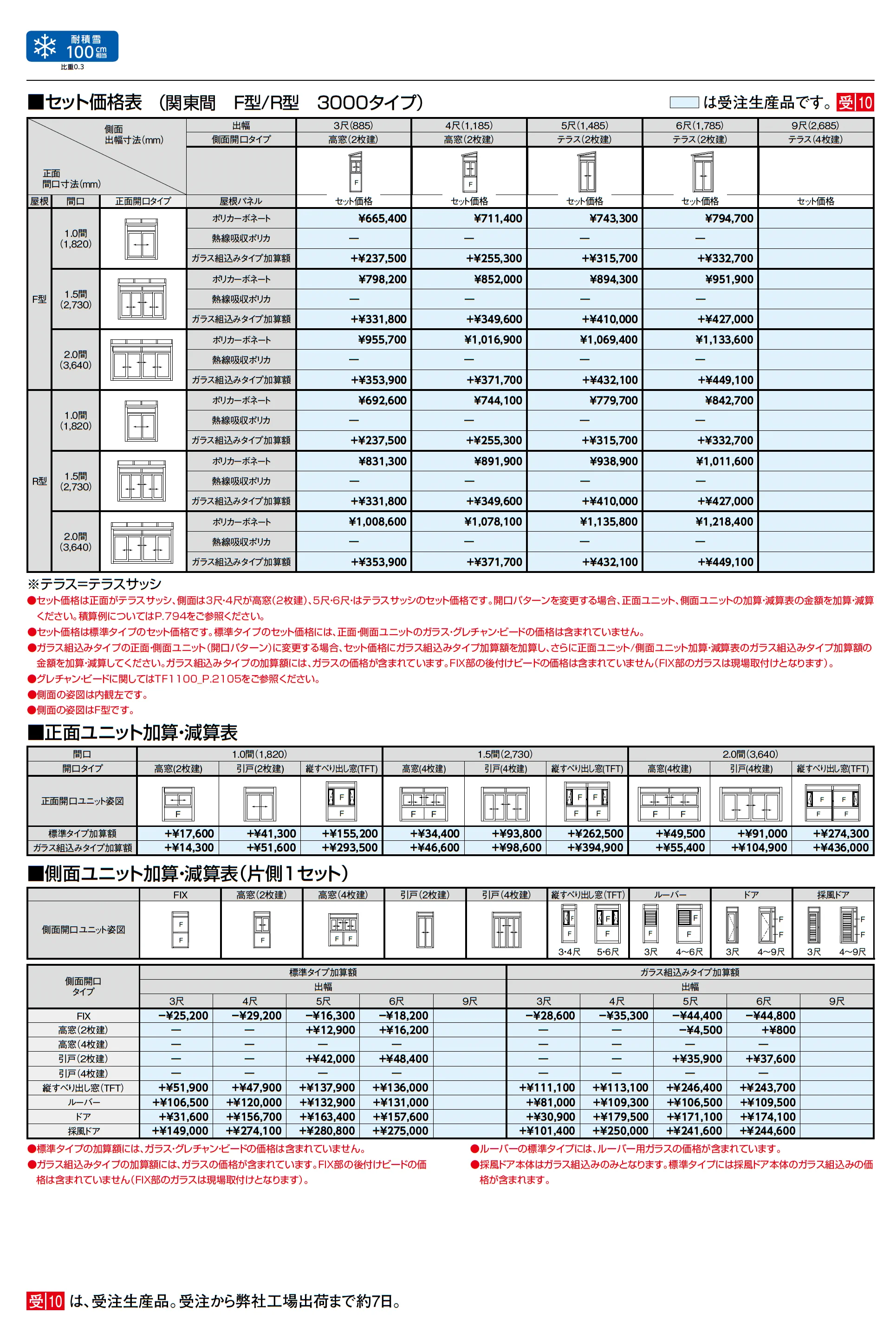 サニージュ R型 土間納まり 関東間_価格_3