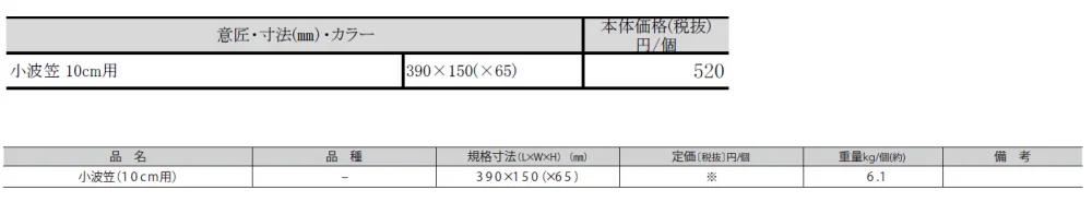 小波笠（10cm用）【2024年版】_価格_1