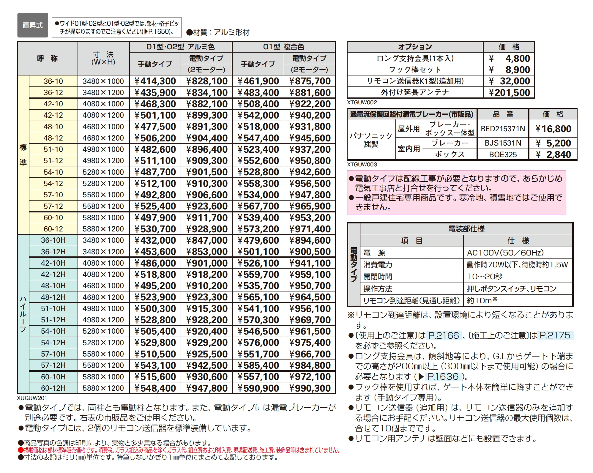 ルシアス アップゲート ワイド01型 手動タイプ/電動タイプ_価格_1