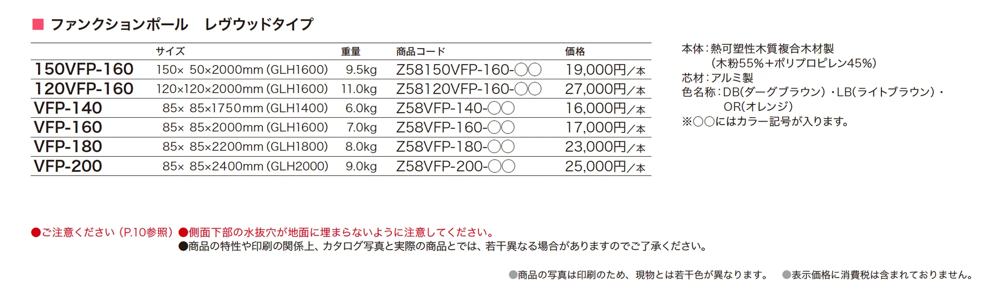 ファンクションポール レヴウッドタイプ_価格_1