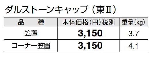 ダルストーンキャップ【2025年版】_価格_2