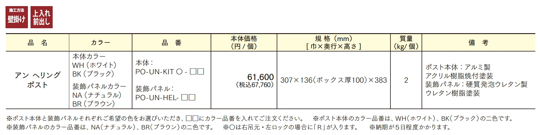 アン ヘリングポスト【2025年版】【廃番】_価格_1