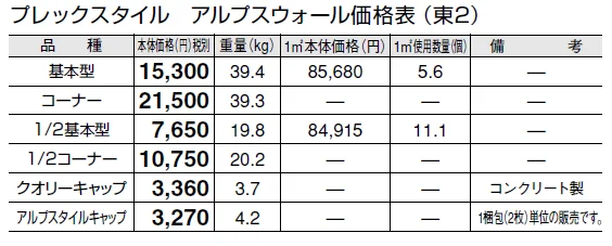 プレックスタイル アルプスウォール【2024年版】_価格_2