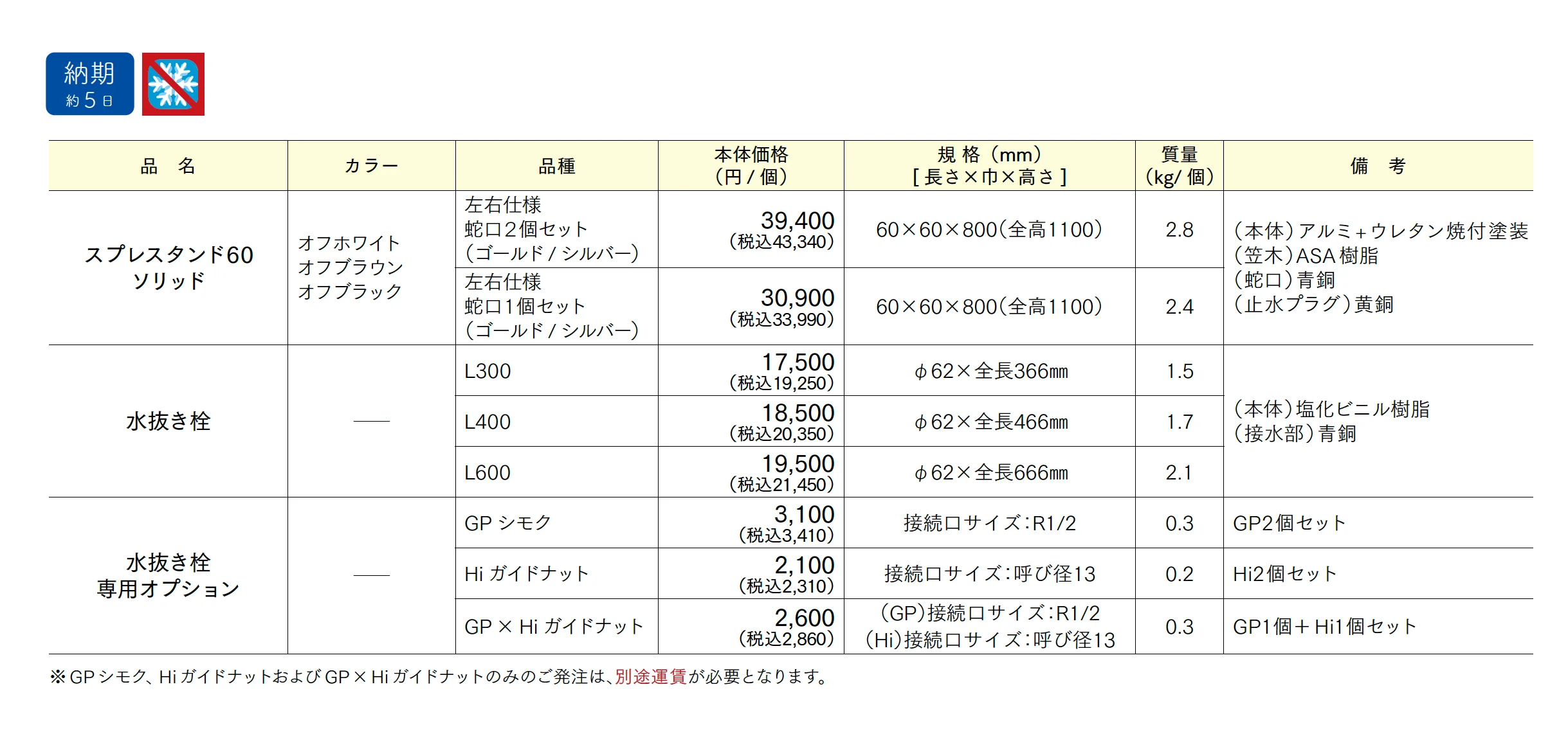 スプレスタンド 60 ソリッド_価格_1