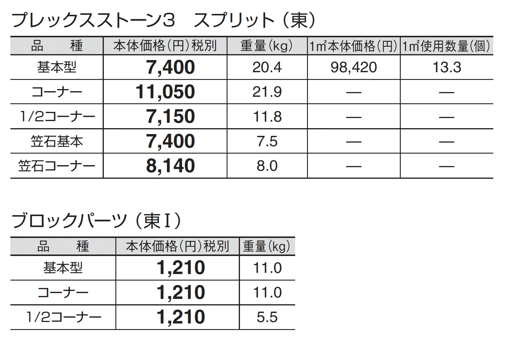 プレックスストーン3 スプリット_価格_1