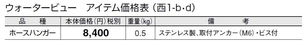 ホースハンガー(取付アンカー・ビス付)【2024年版】_価格_4