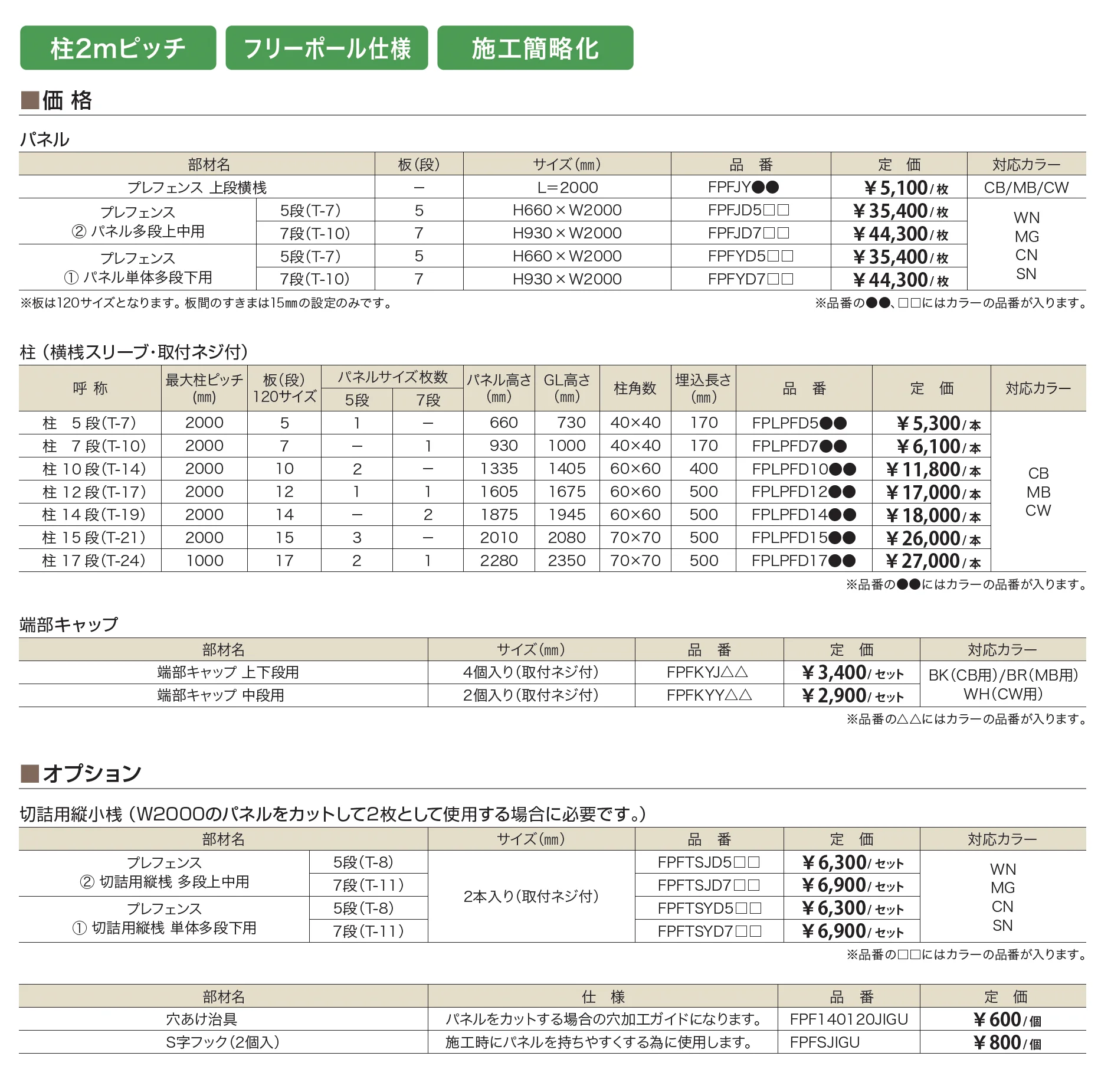 プレフェンス P1型_価格_1