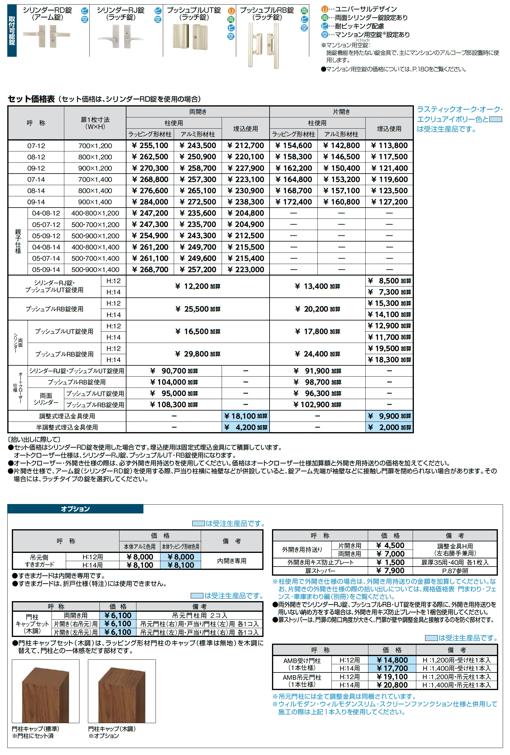 開き門扉AA YM1型(木調)【2025年版】_価格_2