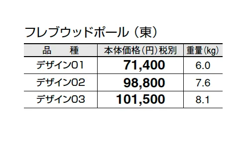 フレブウッドポール【2025年版】_価格_1