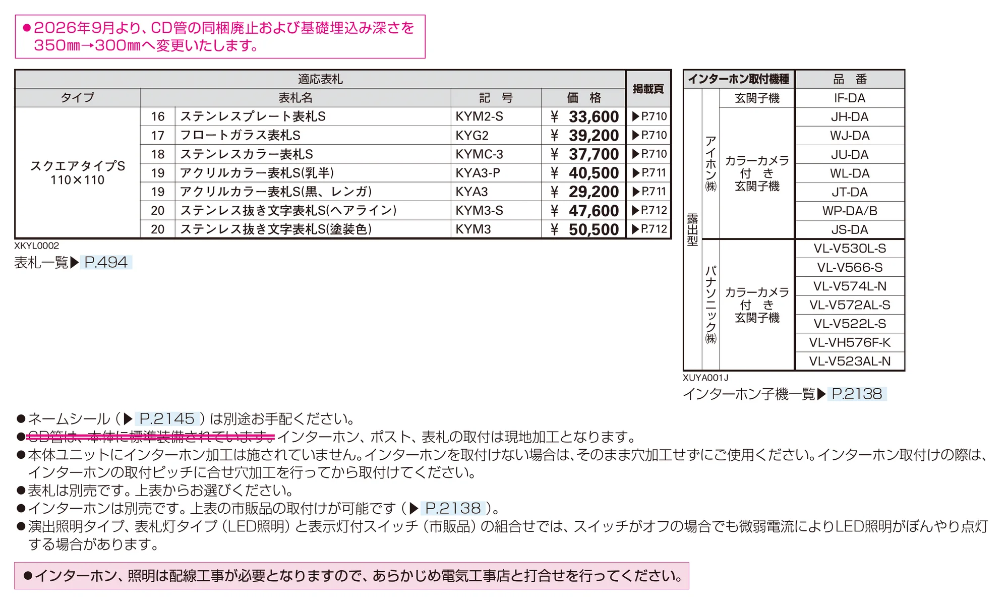 ルシアス ポストユニット SE01型_価格_2