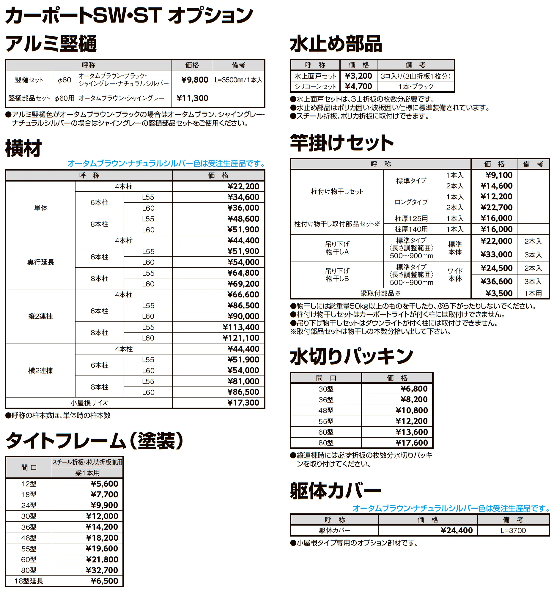 カーポートST 4500タイプ 1台用_価格_5