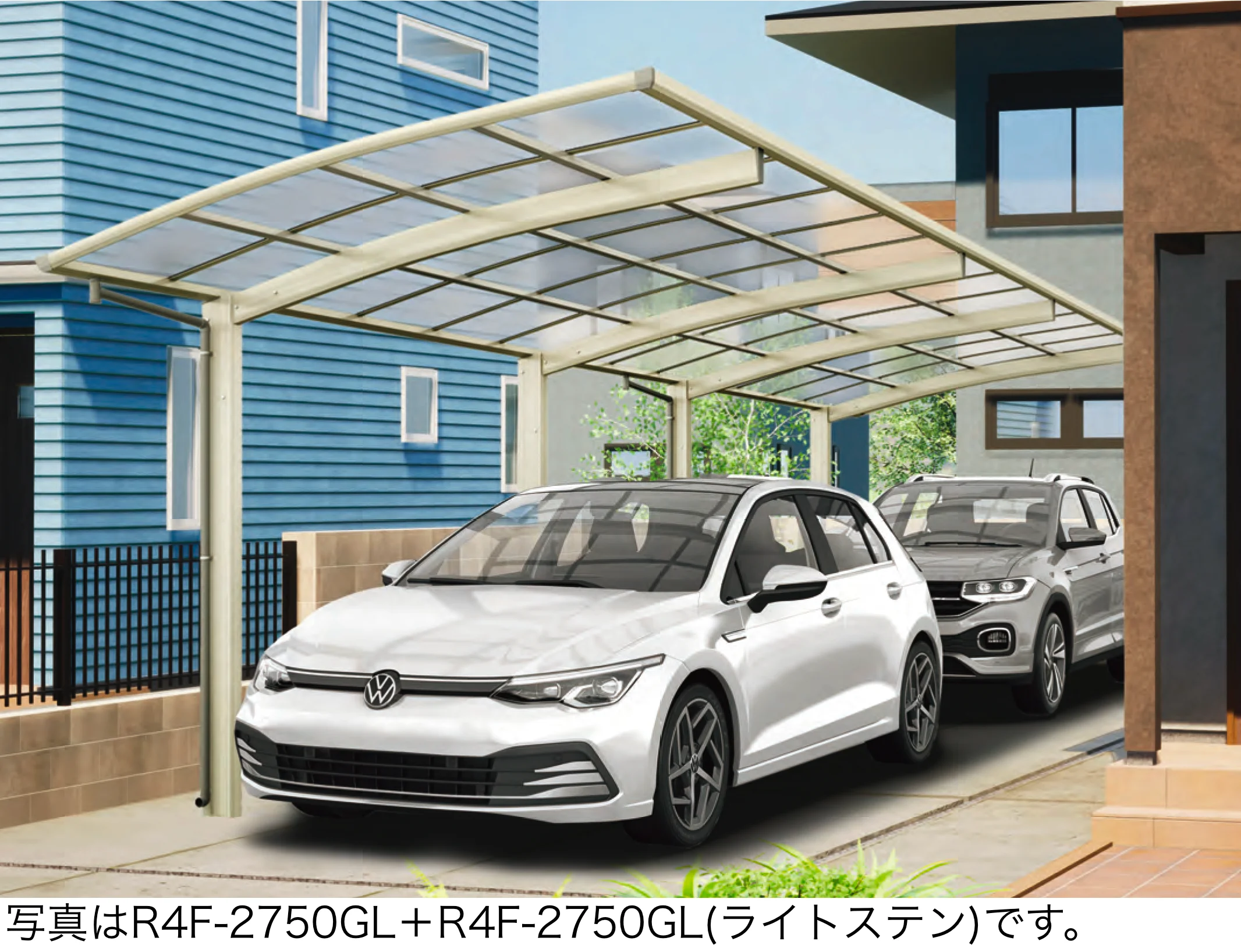 大仙の「リアルポートⅣ レギュラータイプ カーポート：奥行連棟(2台用)」
