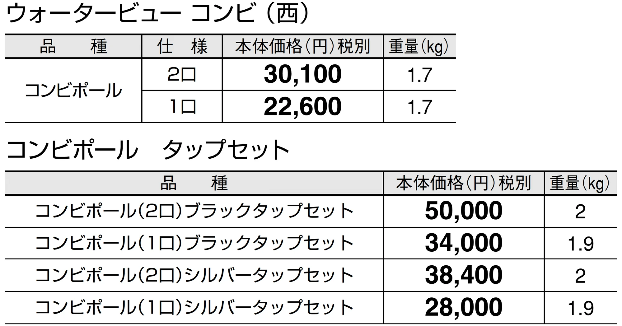 ウォータービュー コンビ【2025年版】_価格_2