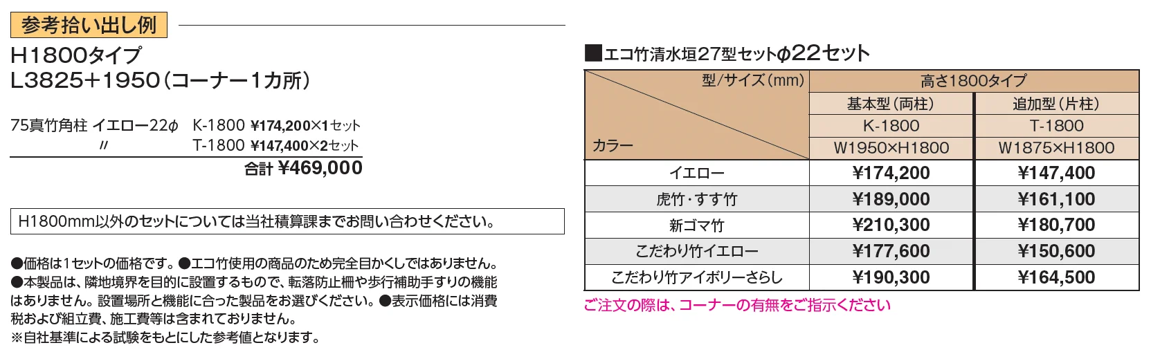 エコ竹 清水垣 27型セット【2024年版】_価格_1