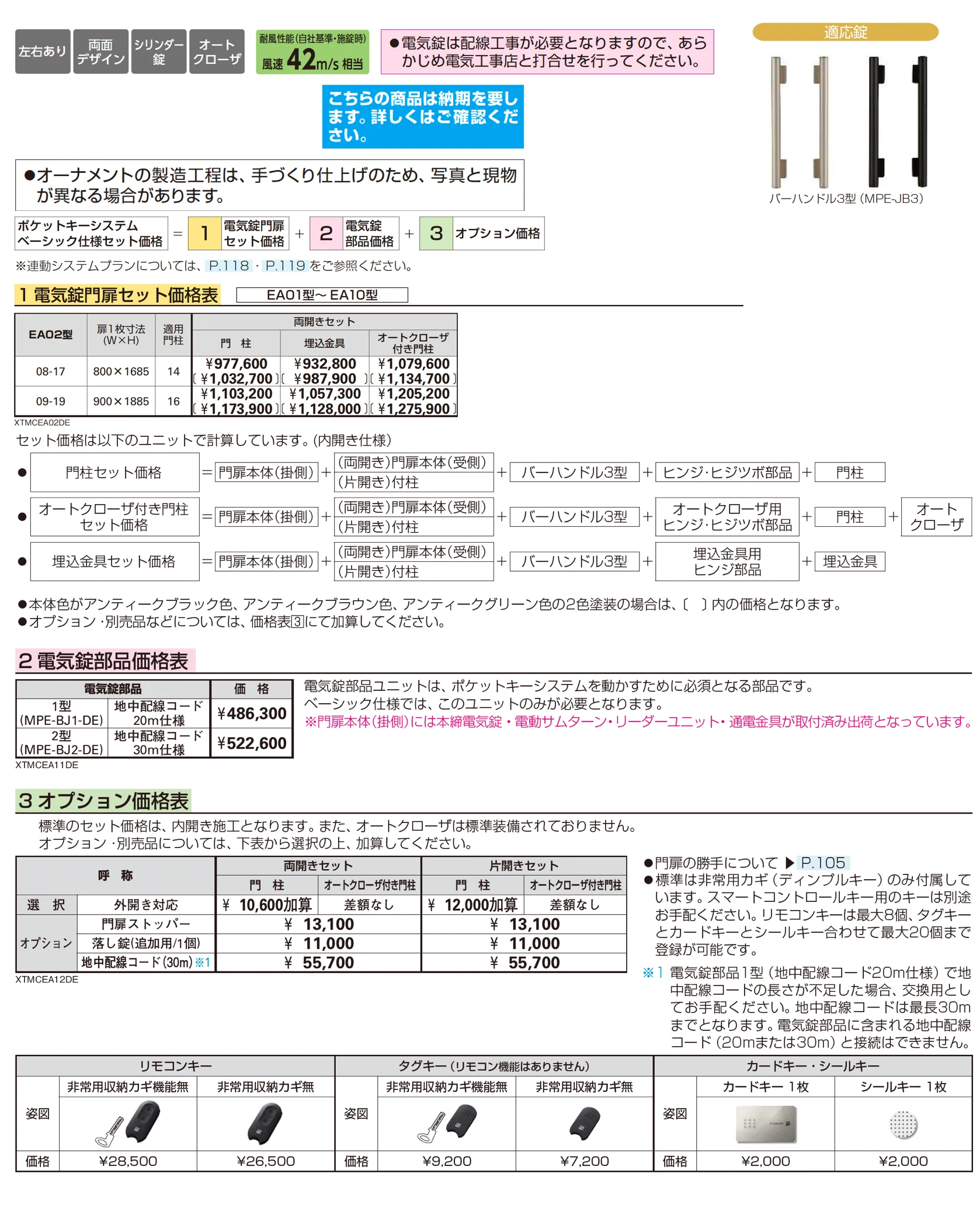 〔ポケットキーシステム〕電気錠付 シャローネ 門扉 EA 02型【2025年6月発売】【2025年版】_価格_1