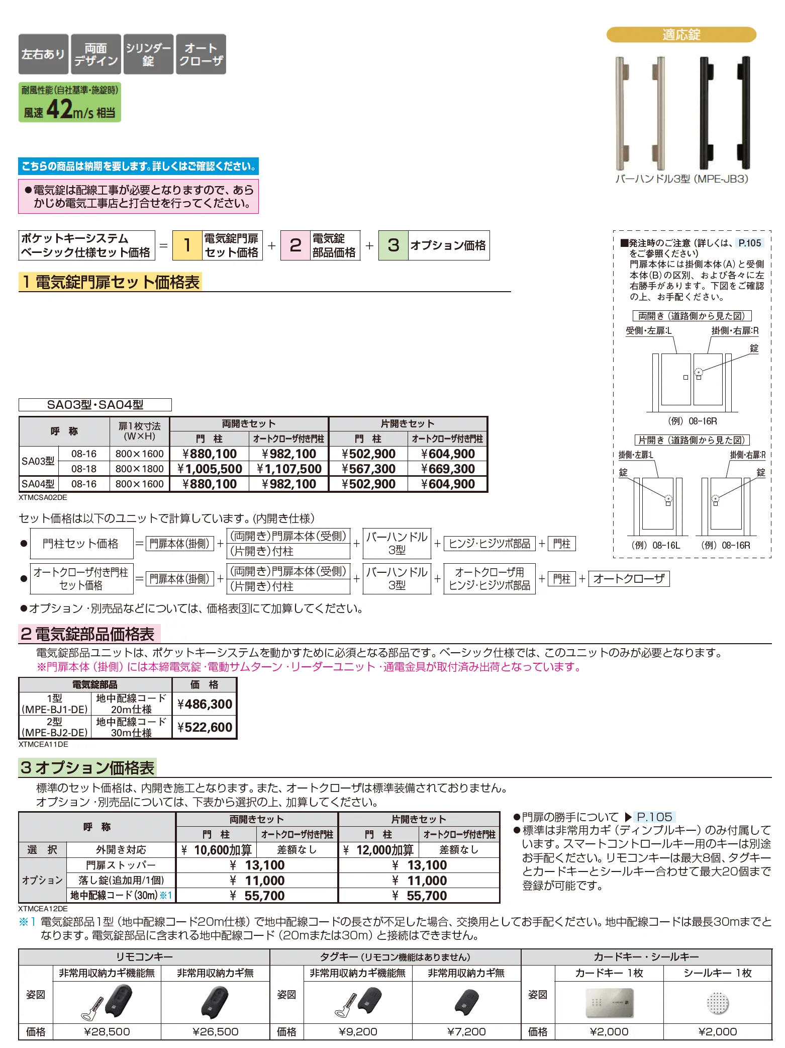 〔ポケットキーシステム〕電気錠付 シャローネ 門扉 SA04型(横ランダム)【2025年6月発売】【2025年版】_価格_1
