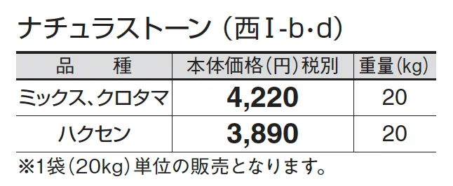 ナチュラストーン_価格_4