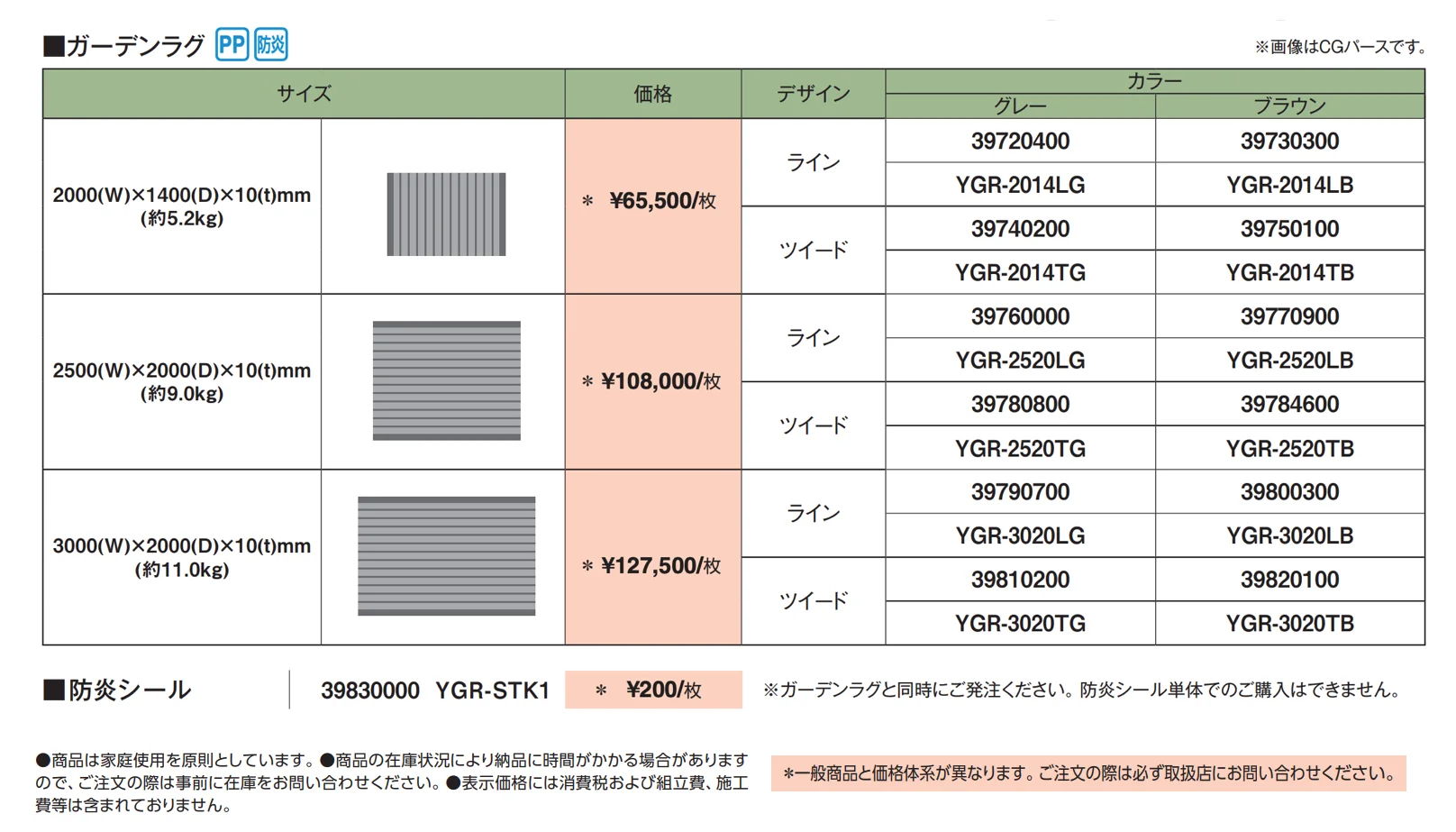 ガーデンラグ【2026年版】_価格_1