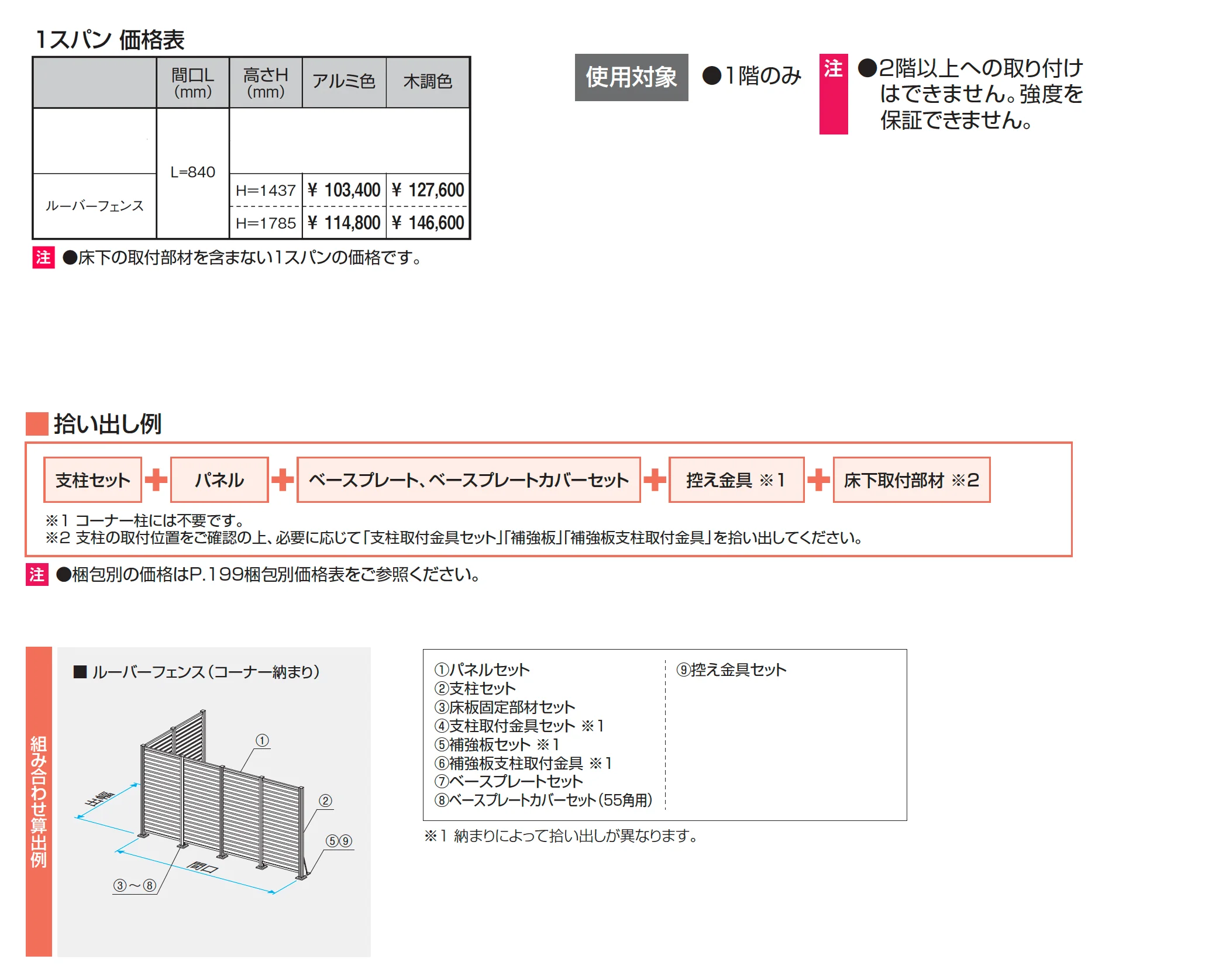 ラステラ ジーエムラインW ルーバーフェンス【2025年版】_価格_1