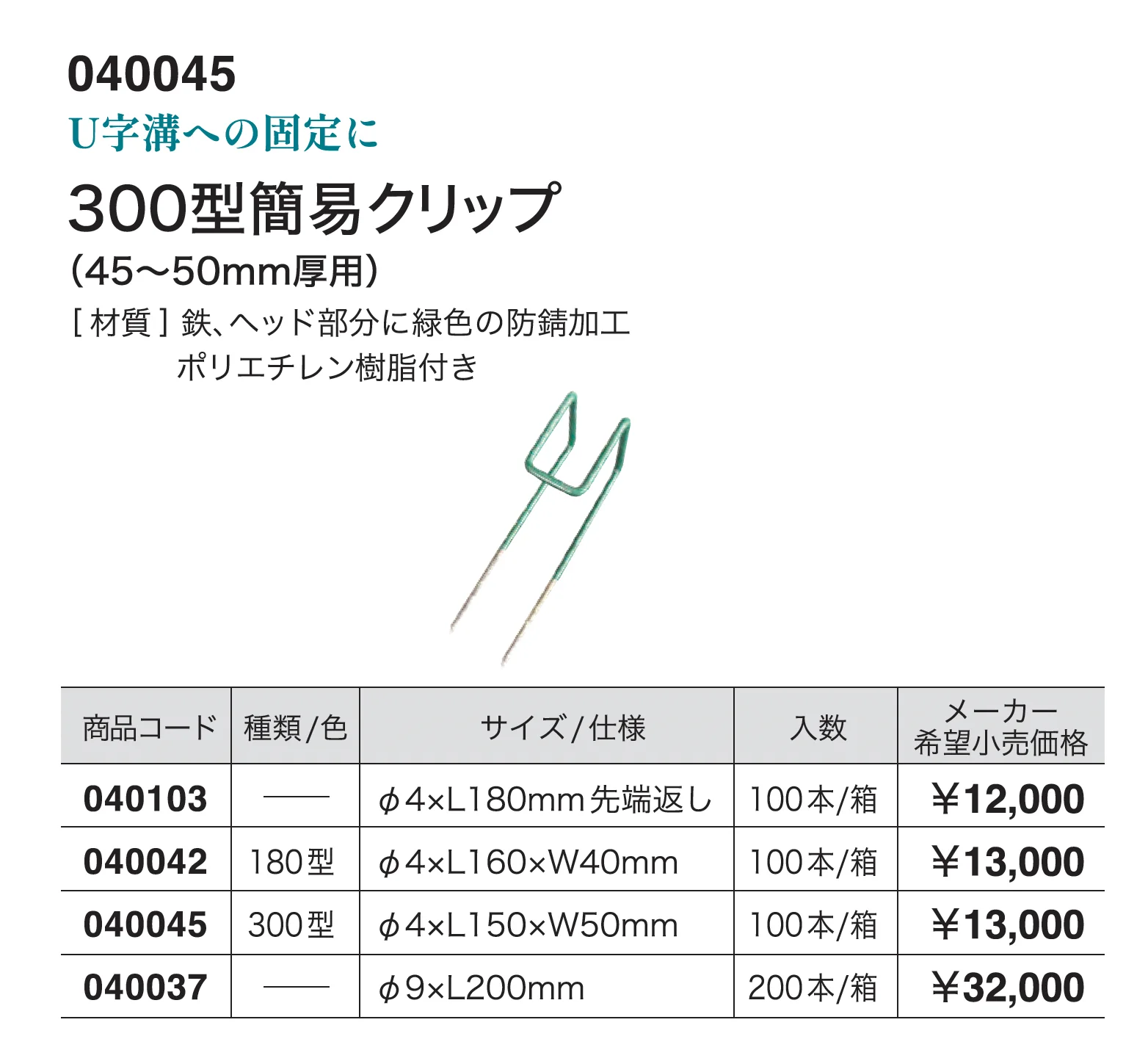 300型簡易クリップ_価格_1