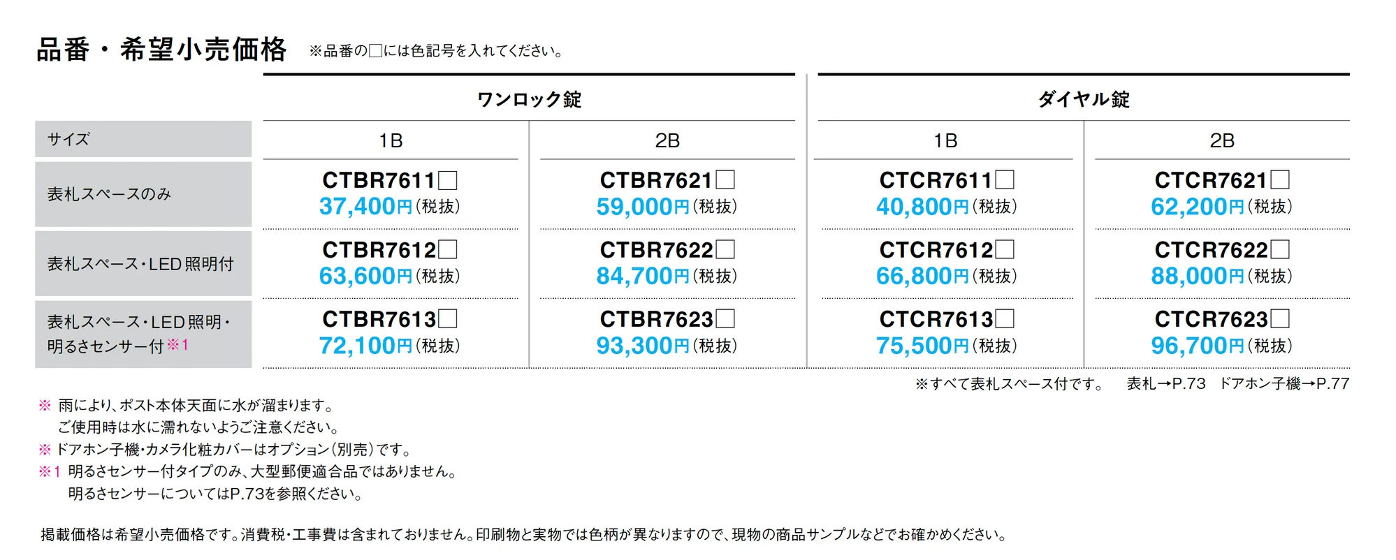 ユニサス ブロックタイプ_価格_1