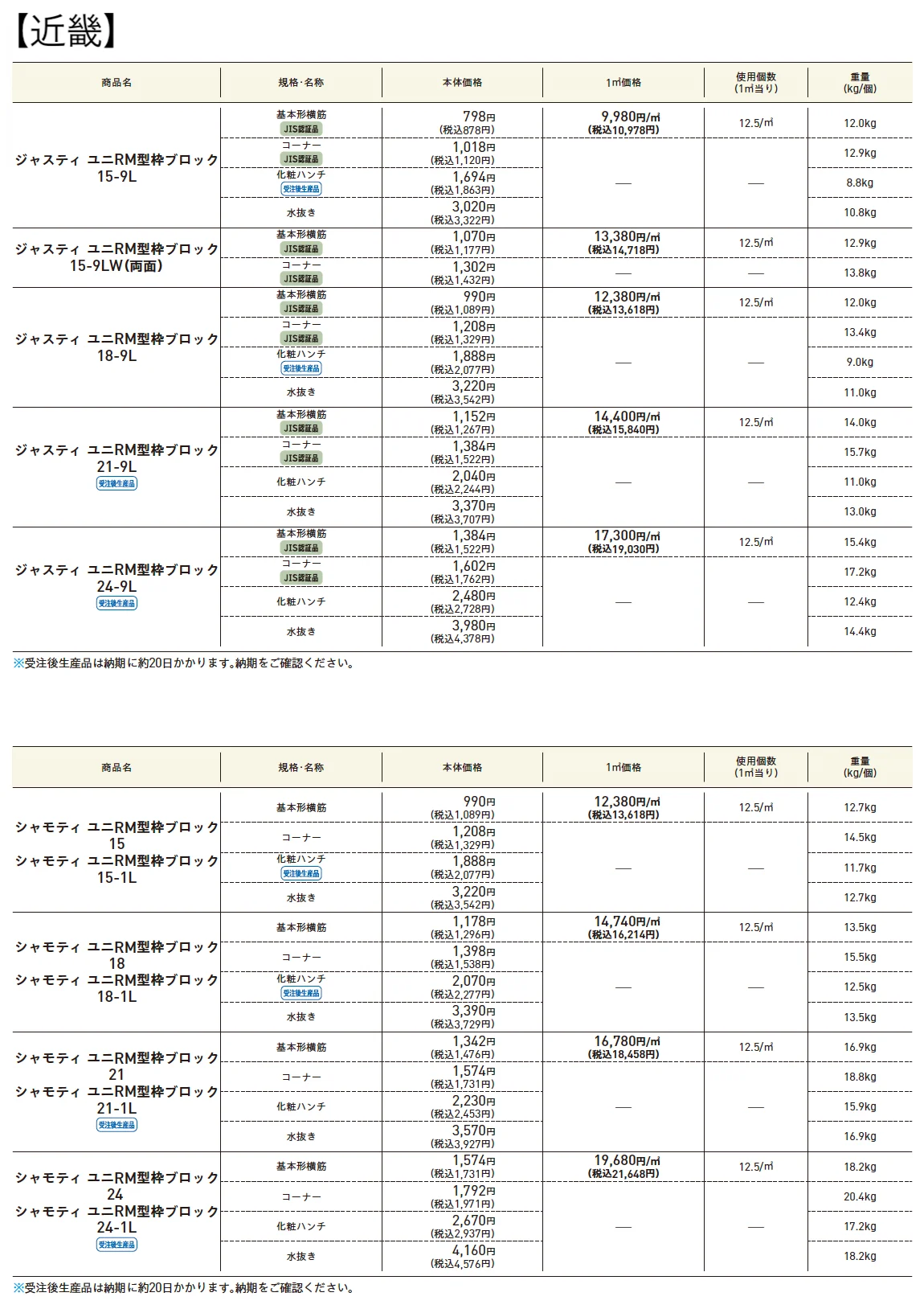 ユニRM 型枠ブロック®︎【2025年版】_価格_5