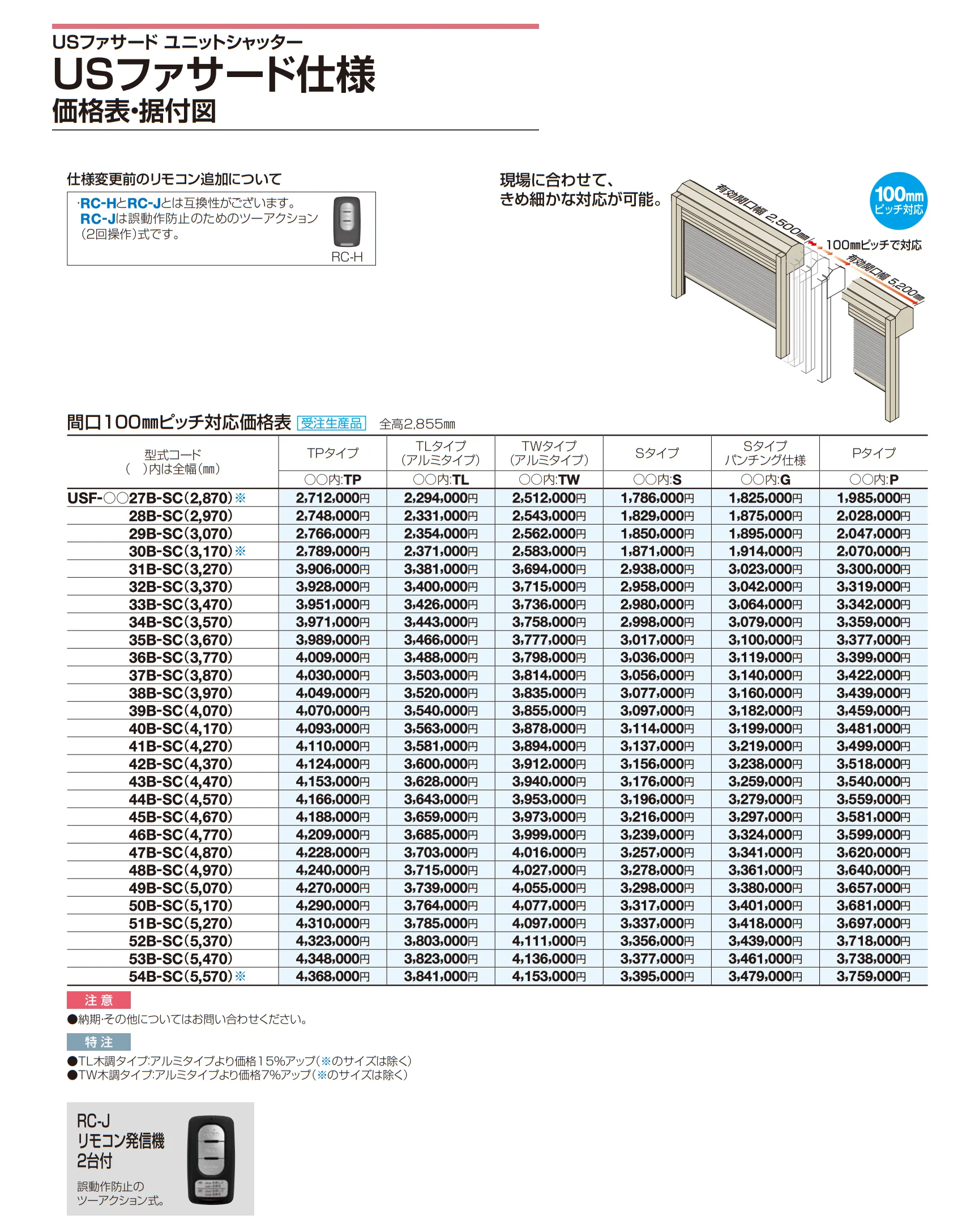 USファサードユニットシャッター TLタイプ_価格_2