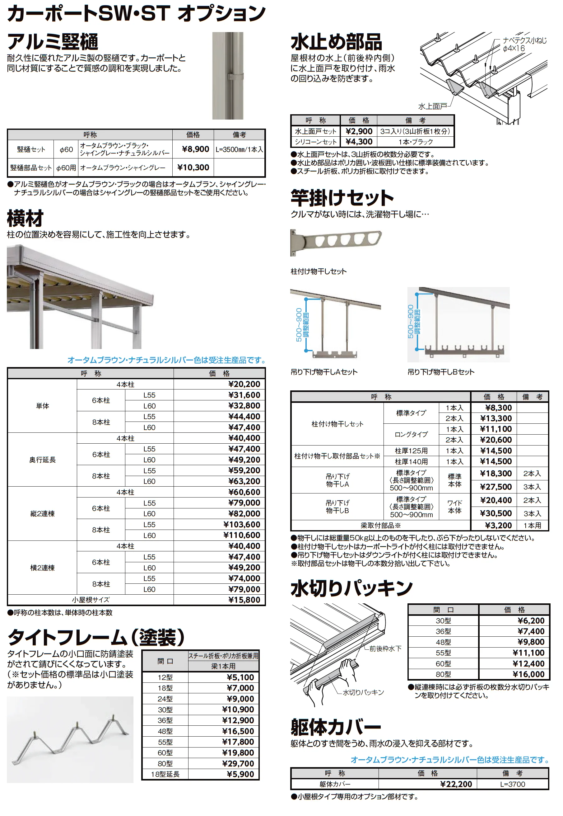 カーポートSW 900タイプ 4台用_価格_7